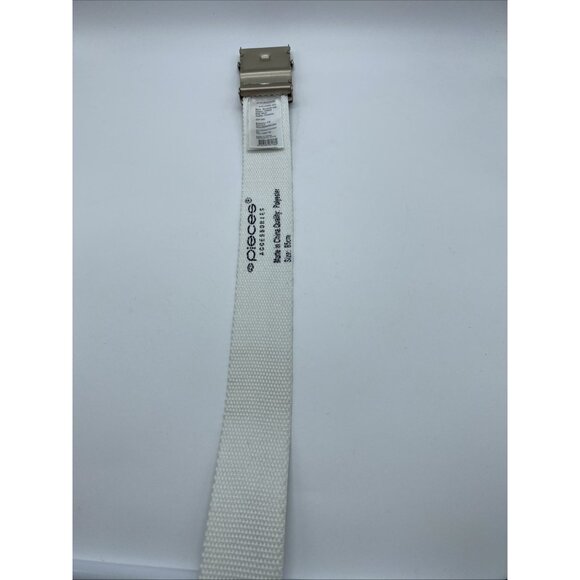 Pieces White Black Skull Cross Bones Bermuda Belt Men's Size M End to End 39" - Picture 7 of 12